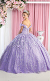 Load image into Gallery viewer, LA Merchandise LA192 Wholesale Off Shoulder Floral Quince Ball Gown - - LA Merchandise