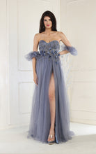 Load image into Gallery viewer, LA Merchandise LA1961 Strapless Prom Gown with Detachable Sleeves - DUSTY BLUE - Dress LA Merchandise