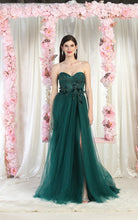 Load image into Gallery viewer, LA Merchandise LA1961 Strapless Prom Gown with Detachable Sleeves - HUNTER GREEN - Dress LA Merchandise