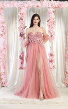 Load image into Gallery viewer, LA Merchandise LA1961 Strapless Prom Gown with Detachable Sleeves - LIPSTICK - Dress LA Merchandise