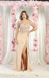 Load image into Gallery viewer, LA Merchandise LA1962 Off Shoulder Sexy Corset Bone Prom Gown - CHAMPAGNE - Dress LA Merchandise