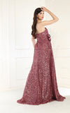 Load image into Gallery viewer, LA Merchandise LA1968 Sequined Prom Strapless Dress - - Dress LA Merchandise