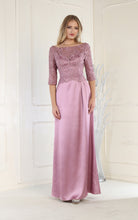 Load image into Gallery viewer, LA Merchandise LA1969 3/4 Sleeve Mother Of The Bride Gown - MAUVE - Dress LA Merchandise