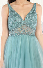 Load image into Gallery viewer, LA Merchandise LA1971 A-line Mesh Prom Gown - - LA Merchandise