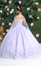 Load image into Gallery viewer, LA Merchandise LA197 Feather Detachable Cape Sleeves Glitter 15 Gown - - LA Merchnadise