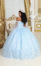 Load image into Gallery viewer, LA Merchandise LA197 Feather Detachable Cape Sleeves Glitter 15 Gown - - LA Merchnadise