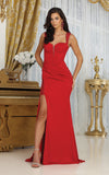 Load image into Gallery viewer, LA Merchandise LA2001 Sleeveless Corset Bone Slit Prom Long Dress - RED - LA Merchandise