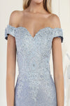 Load image into Gallery viewer, LA Merchandise LA2005 Off-Shoulder Lace Appliqued Evening Dress - - Dress LA Merchandise
