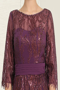 LA Merchandise LA2007 Mother of Bride 3/4 Sleeve Pleated Flowy Gowns - - Dress LA Merchandise