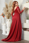 Load image into Gallery viewer, LA Merchandise LA2008 Mother of Bride Detailed Long Sleeve Dress - - Dress LA Merchandise
