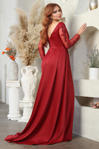 LA Merchandise LA2008 Mother of Bride Detailed Long Sleeve Dress - - Dress LA Merchandise