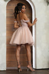 Load image into Gallery viewer, LA Merchandise LA2009 Floral Lace Embellished Corset Hoco Dress - - Dress LA Merchandise