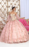 Load image into Gallery viewer, LA Merchandise LA200 Glitter Embroidery Detachable Ball Quince Gown - - Dress LA Merchnadise