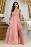 Load image into Gallery viewer, LA Merchandise LA2011 A-line Spaghetti Straps Pageant Plus Zise Gown - DUSTY ROSE - Dress LA Merchandise