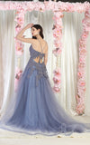 Load image into Gallery viewer, LA Merchandise LA2013 Embroidered Tulle Prom Gown - - Dress LA Merchandise