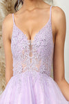 Load image into Gallery viewer, LA Merchandise LA2025 3D Floral Tulle V Neck Cocktail Party Dress - - Dress LA Merchandise