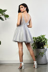 Load image into Gallery viewer, LA Merchandise LA2025 3D Floral Tulle V Neck Cocktail Party Dress - - Dress LA Merchandise