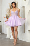 Load image into Gallery viewer, LA Merchandise LA2025 3D Floral Tulle V Neck Cocktail Party Dress - LILAC - Dress LA Merchandise
