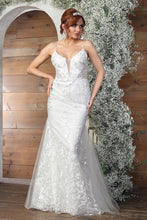 Load image into Gallery viewer, LA Merchandise LA2030B Sleeveless Lace Ivory Embellished Bridal Dress - IVORY - Dress LA Merchandise