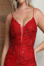 Load image into Gallery viewer, LA Merchandise LA2030 Illusion Sheer Embroidered Mermaid Evening Dress - - Dress LA Merchandise