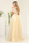 Load image into Gallery viewer, LA Merchandise LA2033 Glitter 3D Floral A-Line Evening Gown - - Dress LA Merchandise