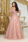 Load image into Gallery viewer, LA Merchandise LA2033 Glitter 3D Floral A-Line Evening Gown - - Dress LA Merchandise