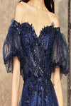 Load image into Gallery viewer, LA Merchandise LA2033 Glitter 3D Floral A-Line Evening Gown - - Dress LA Merchandise