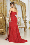 Load image into Gallery viewer, LA Merchandise LA2034 Sweetheart Sequined Corset High Slit Gala Gown - - Dress LA Merchandise