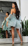 Load image into Gallery viewer, LA Merchandise LA2041 Detachable Sleeve Short A-line Cocktail Dress - - LA Merchandise