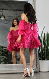 Load image into Gallery viewer, LA Merchandise LA2041 Detachable Sleeve Short A-line Cocktail Dress - - LA Merchandise