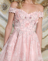 Load image into Gallery viewer, LA Merchandise LA2042 Embroidered Off Shoulder Cocktail Short Dress - - LA Merchandise