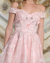 Load image into Gallery viewer, LA Merchandise LA2042 Embroidered Off Shoulder Cocktail Short Dress - - LA Merchandise
