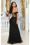 Load image into Gallery viewer, LA Merchandise LA2044 Lace Off-Shoulder Long Prom Dress - - Dress LA Merchandise