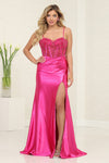 Load image into Gallery viewer, LA Merchandise LA2046 Sweetheart Beaded Embellished Prom Gown - FUCHSIA - Dress LA Merchandise