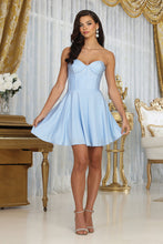 Load image into Gallery viewer, LA Merchandise LA2048 Short Strapless Sweetheart Bridesmaids Dress - BABY BLUE - Dress LA Merchandise