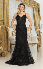 Load image into Gallery viewer, LA Merchandise LA2061 Spaghetti Straps Mermaid Prom Formal Gown - BLACK - Dress LA Merchandise
