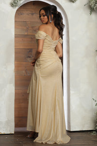LA Merchandise LA2063 Sweetheart High-Low Glitter Formal MOB Gown - - Dress LA Merchandise