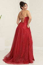 Load image into Gallery viewer, LA Merchandise LA2064 A-line Glitter Sweetheart Open Back Prom Gowns - - LA Merchandise