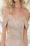 Load image into Gallery viewer, LA Merchandise LA2065 Glitter Bridesmaids Ruched Dress - - Dress LA Merchandise