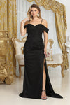 Load image into Gallery viewer, LA Merchandise LA2065 Glitter Bridesmaids Ruched Dress - BLACK - Dress LA Merchandise