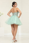 Load image into Gallery viewer, LA Merchandise LA2067 Spaghetti Strap Beaded Party Short Dress - - Dress LA Merchandise