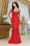 Load image into Gallery viewer, LA Merchandise LA2073 Rhinestone Sleeveless Long Pageant Dress - RED - Dress LA Merchandise