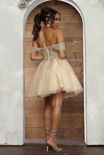 Load image into Gallery viewer, LA Merchandise LA2080 Leafy Pattern Tulle Off Shoulder Dama Dress - - Dress LA Merchandise