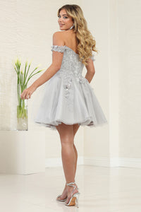 LA Merchandise LA2081 Floral Lace Sweetheart Short Bridesmaid Dress - - Dress LA Merchandise