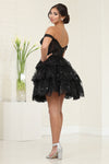 Load image into Gallery viewer, LA Merchandise LA2094 Glitter Off-Shoulder Ruffle Cocktail Dress - - Dress LA Merchandise