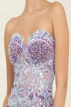 Load image into Gallery viewer, LA Merchandise LA2098 Victorian Lilac Short Sequin Fitted HoCo Dress - - Dress LA Merchandise