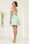 Load image into Gallery viewer, LA Merchandise LA2099 Lace Appliqued Short A-line Homecoming Dress - - Dress LA Merchandise