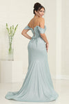 Load image into Gallery viewer, LA Merchandise LA2104 Off-Shoulder Embroidered Long Prom Gown - - Dress LA Merchandise