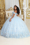 Load image into Gallery viewer, LA Merchandise LA225 Glitter Floral Applique Quinceanera Gown - - LA Merchandise