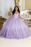 Load image into Gallery viewer, LA Merchandise LA236 Off-Shoulder Butterfly Appliqued Ball Gown - LILAC - LA Merchandise
